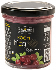 Крем-мёд с брусникой 200 гр.